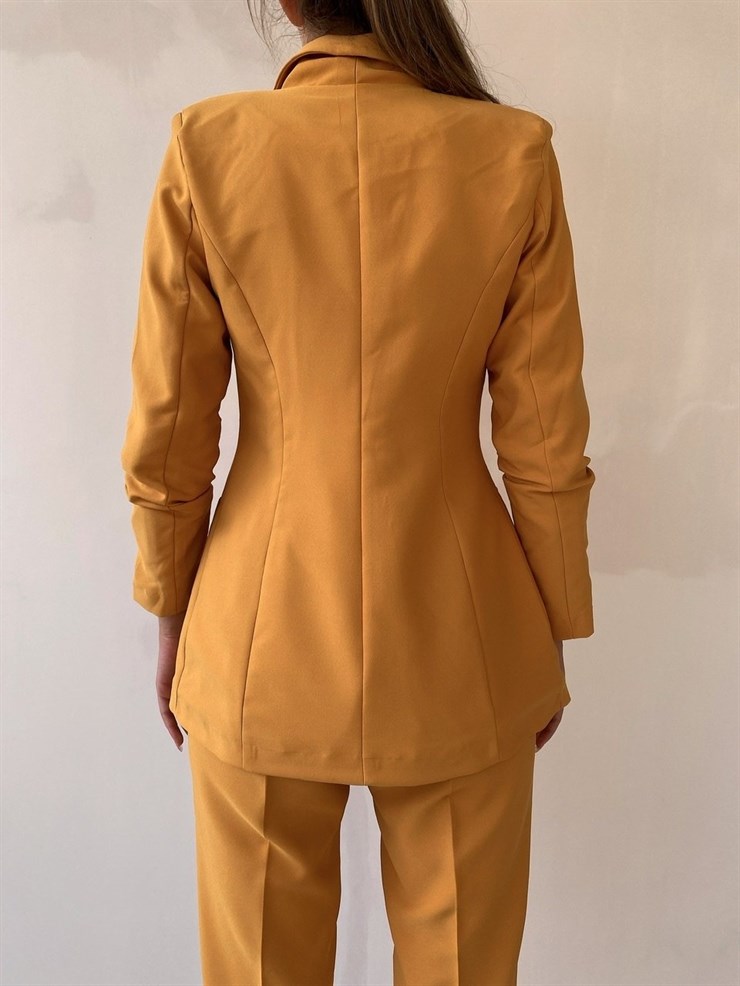 Klasik Pantolon Ceket İkili Wendy Kadın Hardal Takım22K000044