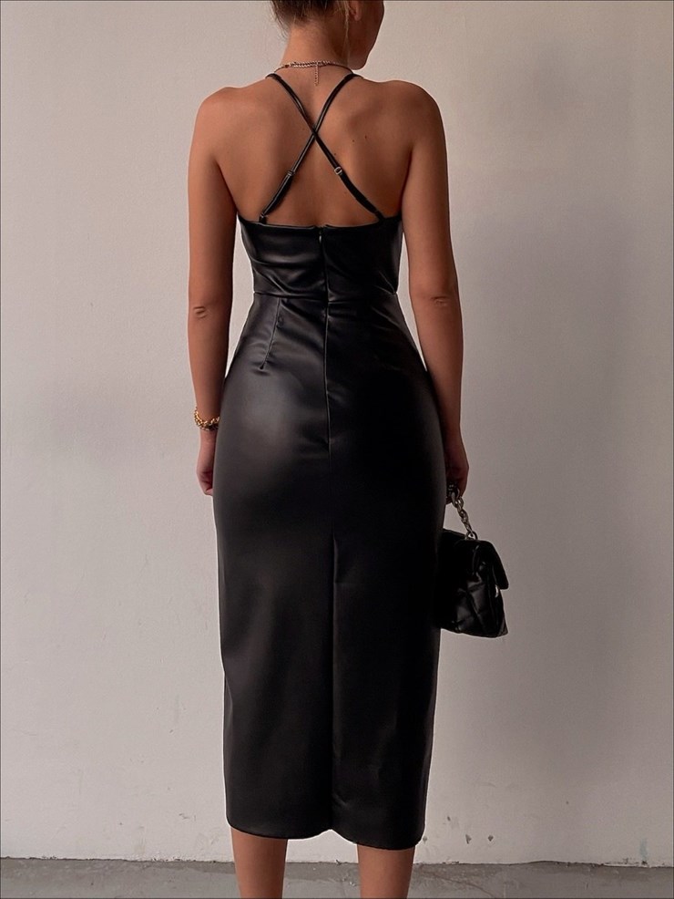 Alessa Leather Dress 22K000418