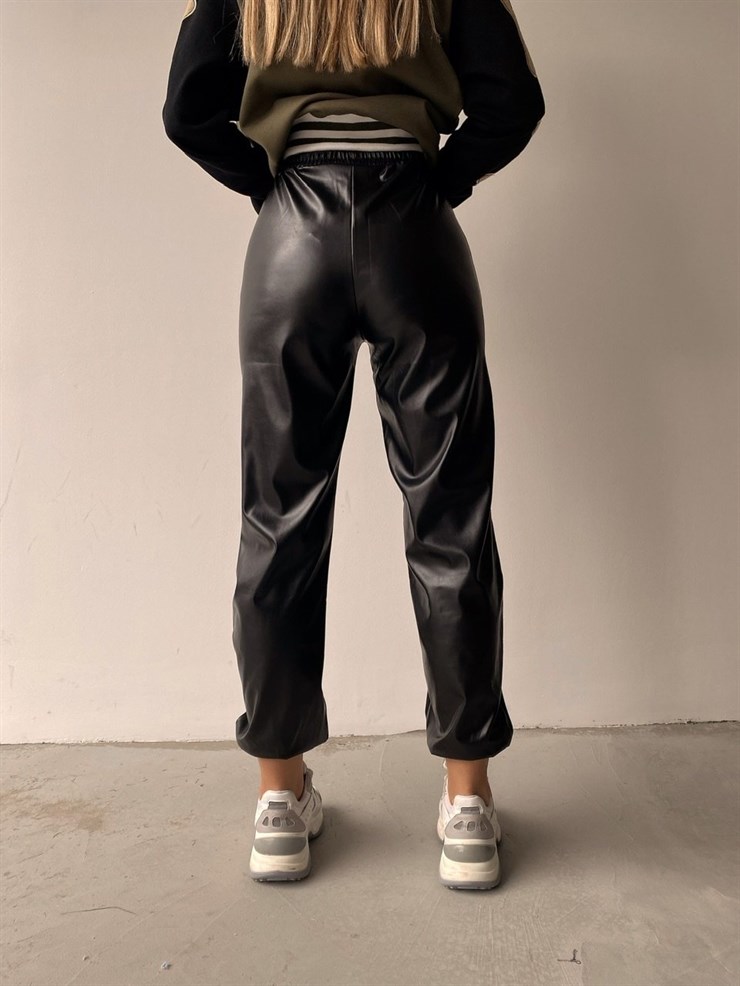 Elasticated Leather Trousers 22K000028